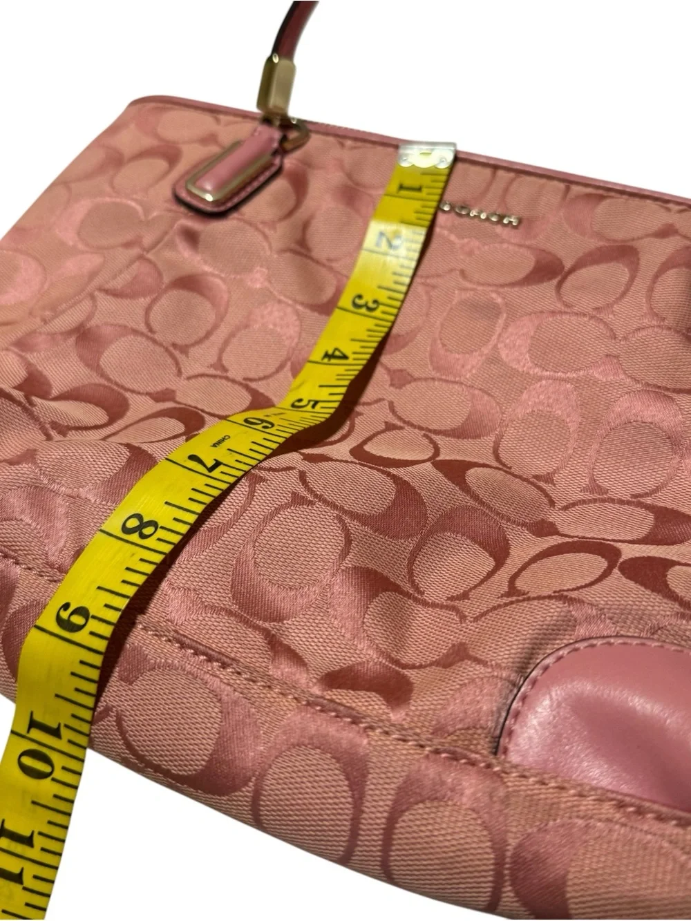 Coach pink signature canvas bag